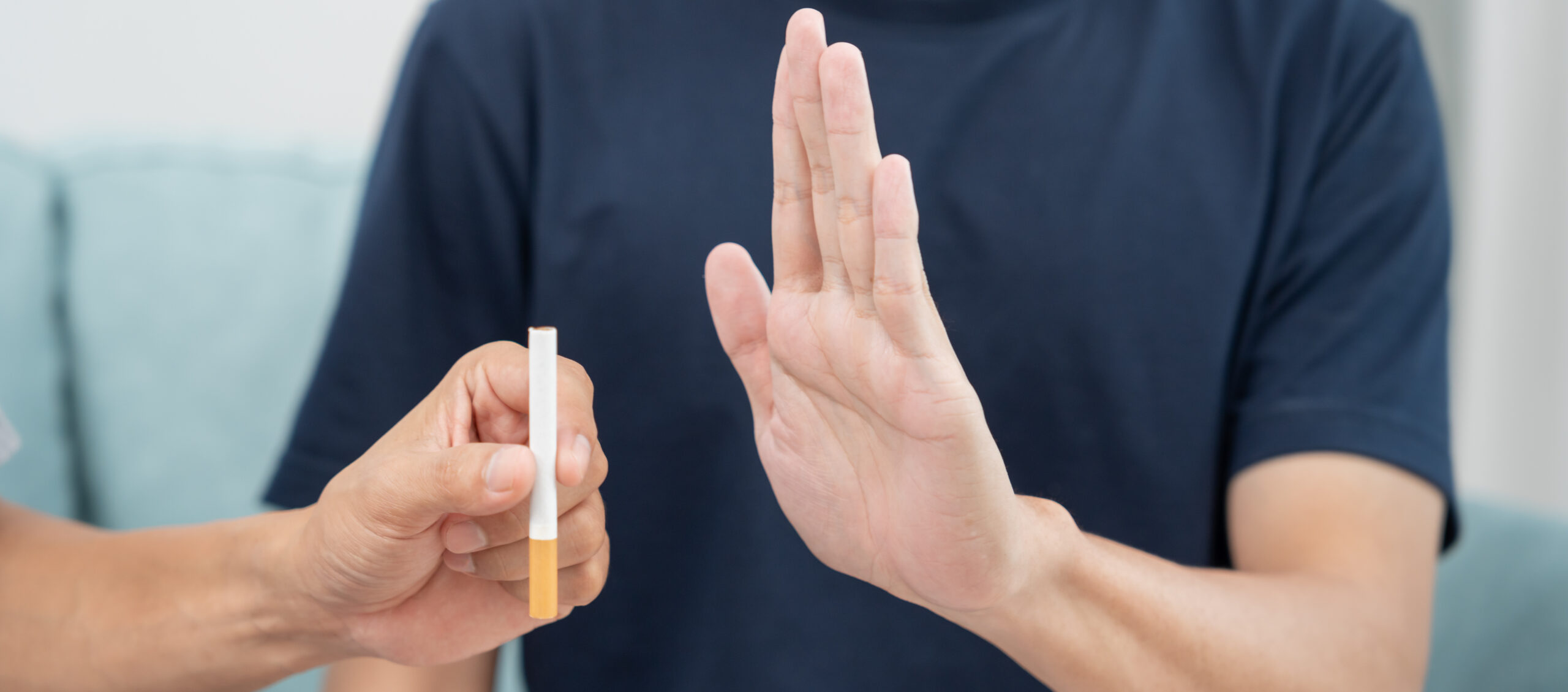 Man decides to stop smoking